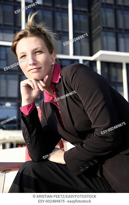 Young businesswoman posing