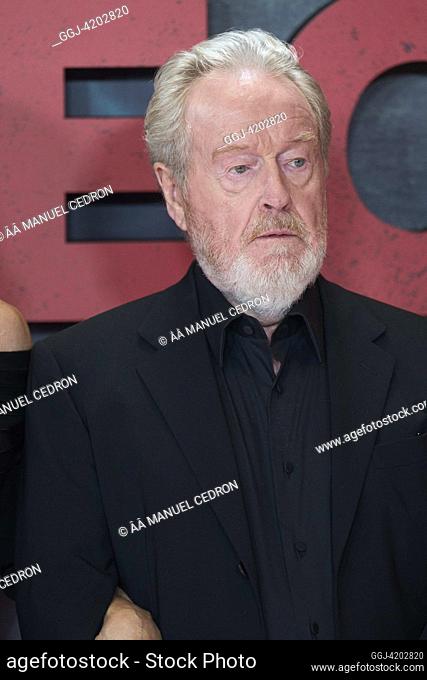 Ridley Scott attends ‘Napoleon’ Premiere at The Prado Museum on November 20, 2023 in Madrid, Spain