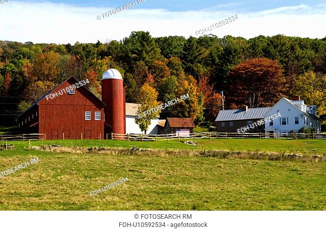 farm in fall color foliage weston vermont colour
