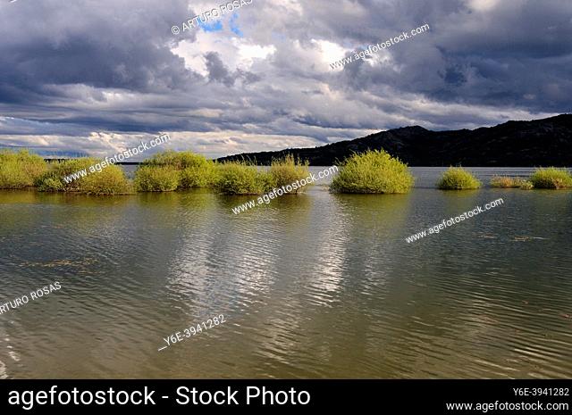 The Santillana Reservoir in Manzanares el Real, Community of Madrid