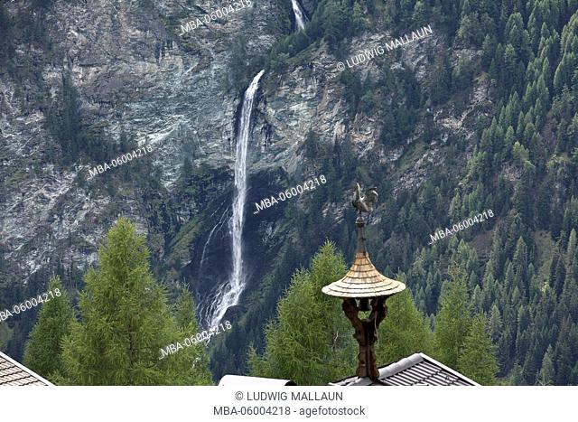 Austria, Carinthia, Heiligenblut (village), Jungfernsprung (waterfall)