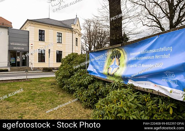 25 March 2022, Saxony, Herrnhut: Exterior view of the museum during the presentation of the special exhibition ""Aufbruch. Network