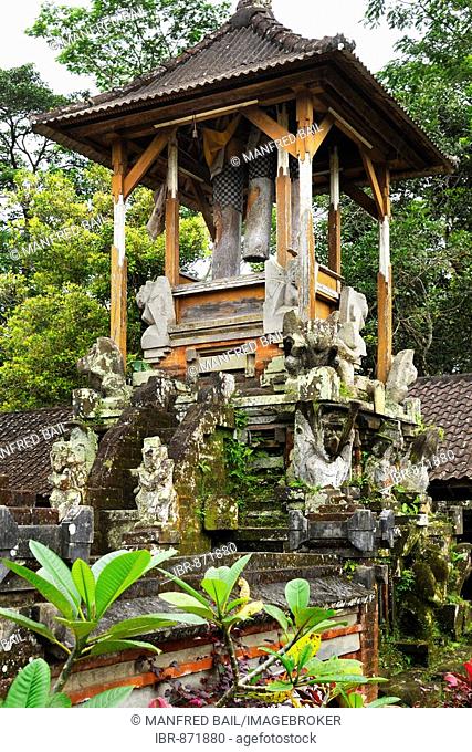 Balinese bell-tower, tower for the Kul Kul, wooden slotted drum, near Rendang, Bali, Indonesia, South East Asia