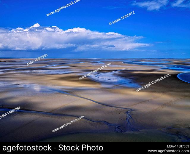 Low tide at Mont Saint-Michel, Normandy, France