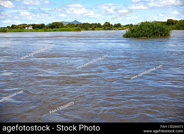 The White Nile near the South Sudanese capital of Juba, taken on 03.10.2019. The Nile in its total length of approx. 6650 kilometers is the longest river in the...