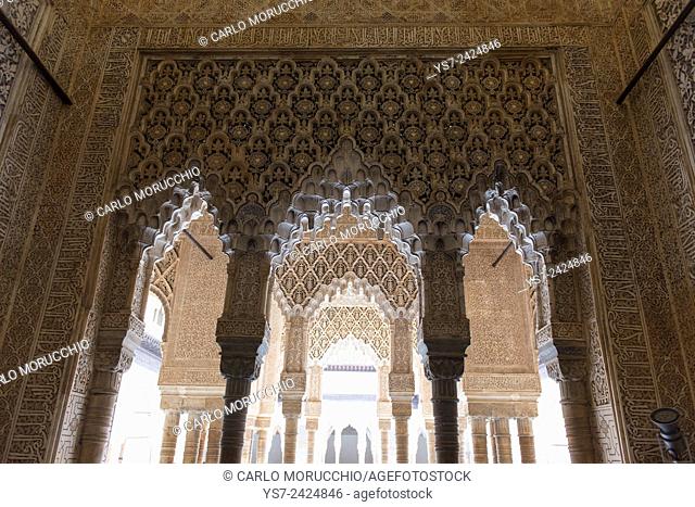 Hall of the Kings, Palacios Nazaries, The Alhambra, Granada, Andalusia, Spain