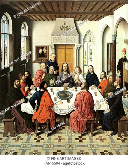The Last Supper altarpiece (central panel). Bouts, Dirk (1410. 20-1475). Oil on wood. Early Netherlandish Art. 1464-1468. St. Peter's Church, Leuven