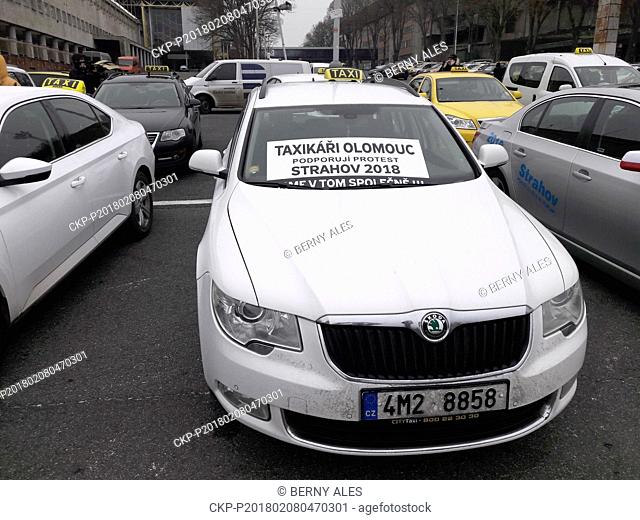 Association of Czech Taxi Drivers organises protest against services of Uber type, more than 6, 000 taxi drivers are in the pressure group