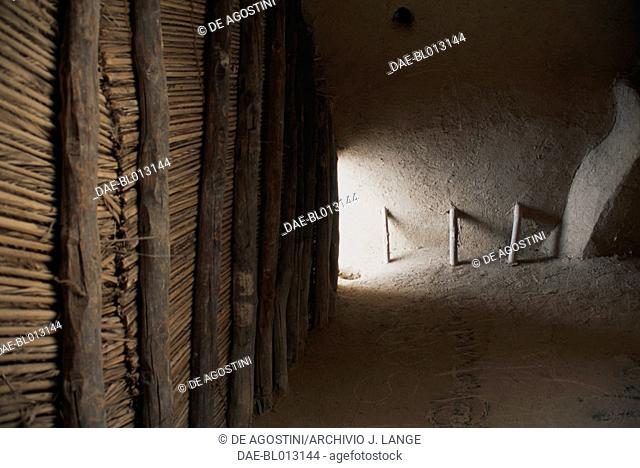 Room in the Dhayah Fort, Sur Wadi, Ras al-Khaymah, United Arab Emirates. Islamic civilisation, 16th century