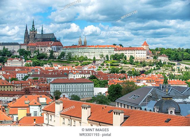 Prague Castle and city, Prague, Central Bohemia, Czech Republic