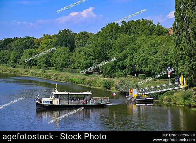New public dock for small recreational vessels on the Elbe River in Podebrady, Czech Republic, August 21, 2023. (CTK Photo/Vit Simanek)