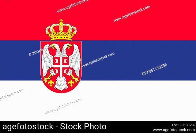 Serbia national flag in exact proportions - Vector illustration