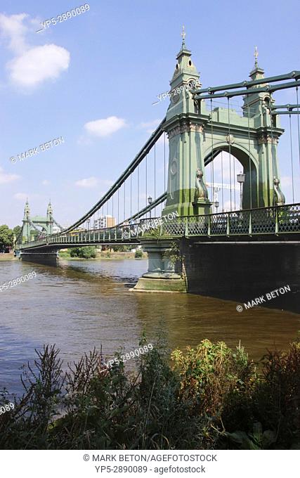 Hammersmith Bridge and River Thames London