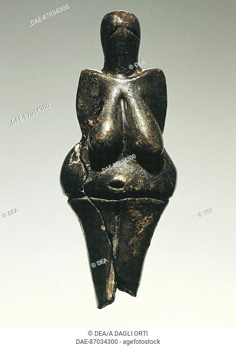 Prehistory, Czech Republic, Paleolithic, Aurignacian-Perigordian - Venus statuette made of clay and bone powder from Dolni Vestonice