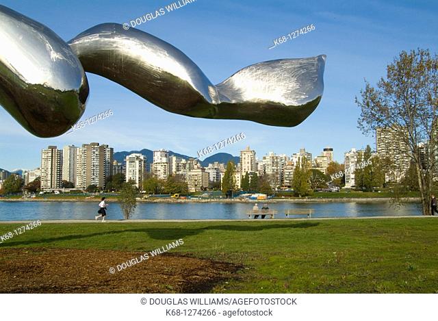 Freezing Water 7 by artist Jun Ren, in Vanier Park, Vancouver, BC, Canada, part of the Vancouver Biennale