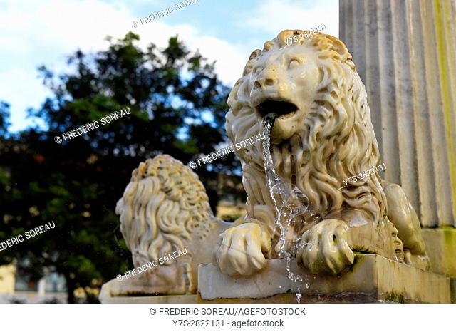 Fuente de los leones, fountain, Plaza de San Francisco de Asis, Havana Vieja, Cuba