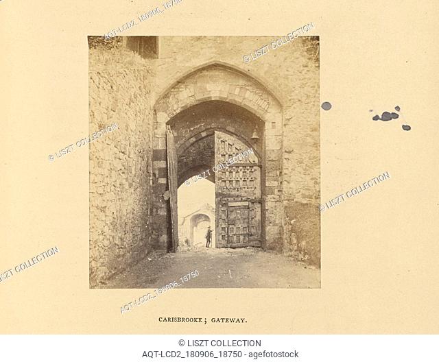 Carisbrooke Castle; the Gateway; McLean & Melhuish (English, 1861 - 1861); Carisbrooke, Isle of Wight, England; 1862; Albumen silver print