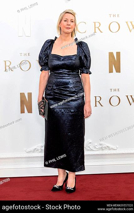 Cast and guests on the red carpet for The Crown' finale celebration Featuring: Suzanne Mackie Where: London, United Kingdom When: 05 Dec 2023 Credit: Phil...