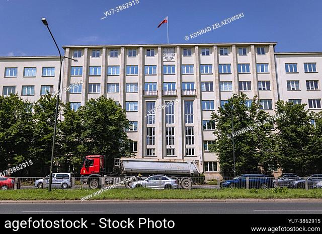 Ministry of Environment of the Republic of Poland headquarters on Wawelska Street in Warsaw city