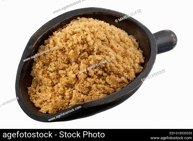 scoop of brown cane sugar