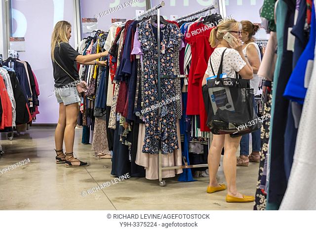 Excited shoppers in the newly opened Nordstrom Rack off-price store in the Empire Outlets mall in Staten Island in New York on Saturday, July 6, 2019