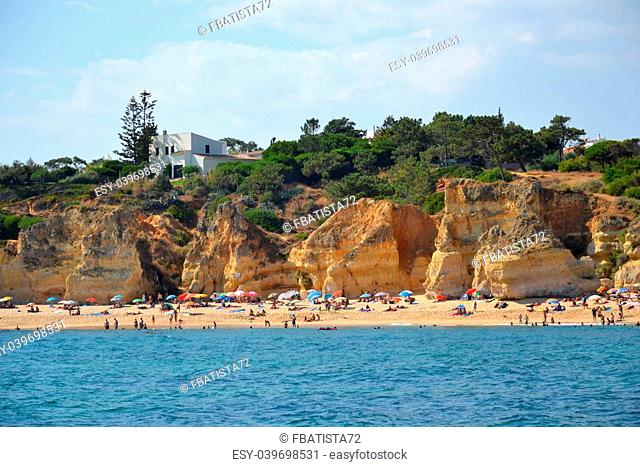 Beach S?o Rafael, Albufeira, Algarve, Portugal, summer