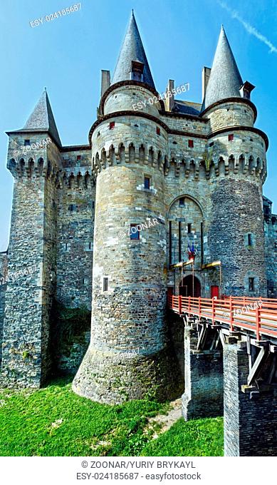 Medieval castle in the town of Vitre