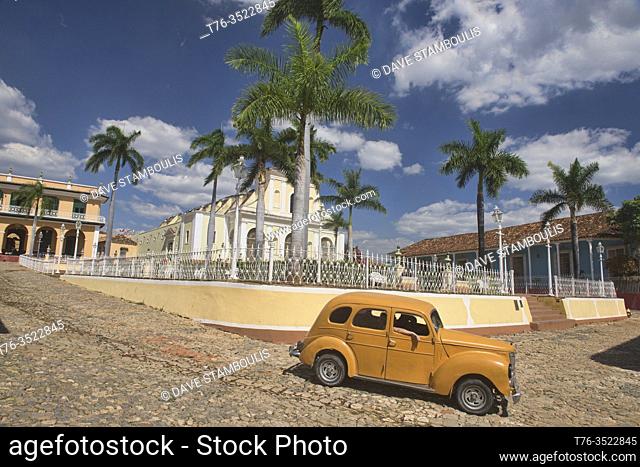 Vintage car in UNESCO World Heritage Trinidad, Cuba