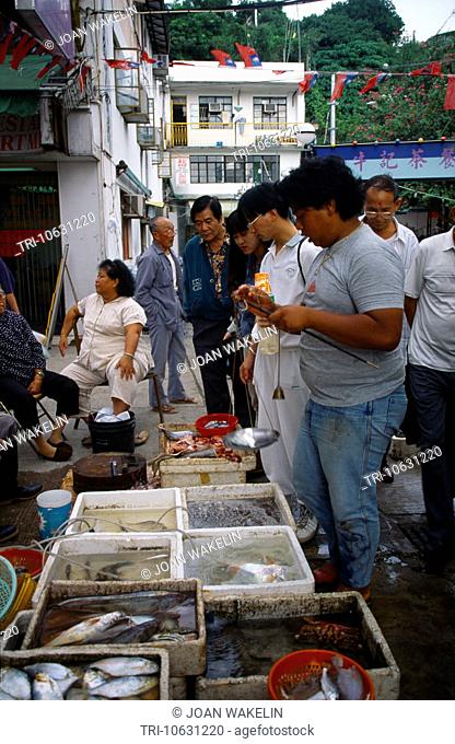 buying fish market cheung chow hong kong