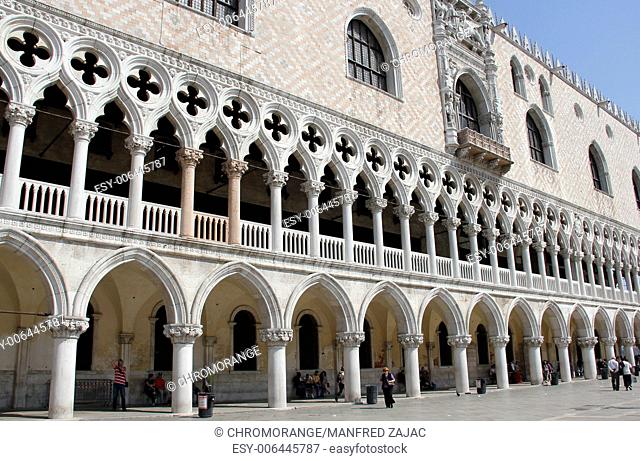 Doge s Palace, partial view, Venice, Italy