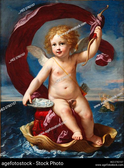 Cupid triumphant at sea (Amorino Medici), 1661. Creator: Sirani, Elisabetta (1638-1665)