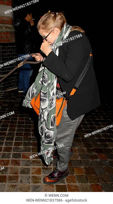 Celebrities arrive at Chiltern Firehouse in Marylebone Featuring: Carrie Fisher Where: London, United Kingdom When: 17 Oct 2014 Credit: WENN.com