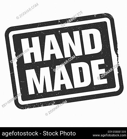grungy HANDMADE rubber stamp print icon or symbol vector illustration