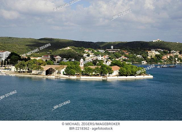 Pinto Peninsula, north side of the harbour of Mahon, Port de Mao, Minorca, Menorca, Balearic Islands, Mediterranean, Spain, Europe