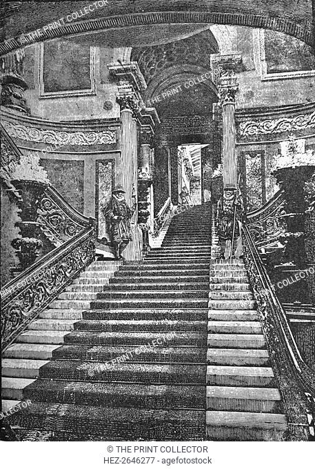 'Grand Staircase, Buckingham Palace', 1890. Artist: Unknown