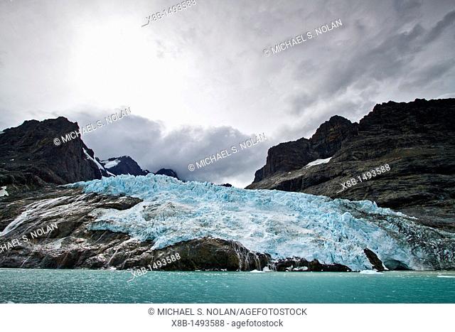 Views of the glaciers and mountains of Drygalski Fjord on the southeast side of South Georgia, Southern Ocean  MORE INFO Drygalski Fjord was charted by the...