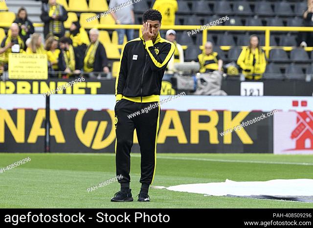 Jude BELLINGHAM (DO) stands alone on the pitch in the stadium before the game, Soccer 1st Bundesliga, 32nd matchday, Borussia Dortmund (DO) - Borussia...