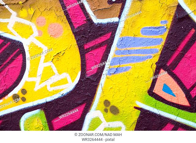 colorful graffiti wall detail closeup, graffiti background