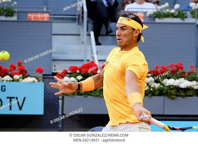 Rafael Nadal v Diego Schwartzman - Mutua Madrid Open Tennis Tournament - Day 6 Featuring: Rafael Nadal Where: Madrid, Spain When: 10 May 2018 Credit: Oscar...