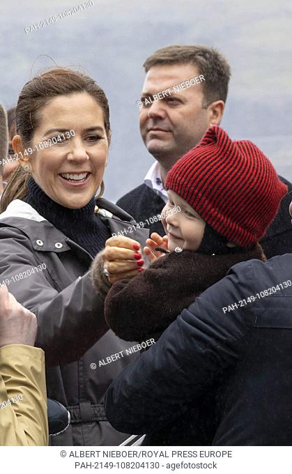 Crown Princess Mary of Denmark visits Hvalvik, on August 25, 2018, on the 3rd of the 4 days visit to the Faroe Islands .Photo : Albert Nieboer /