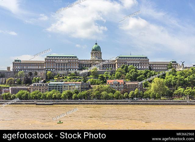 Hungary, Budapest, View of Buda Castle