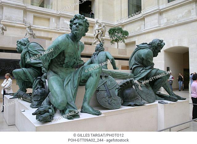 tourism, France, 1st arrondissement of paris, musee du louvre, puget court, group of sculptures, the subdues nations, puget court Photo Gilles Targat