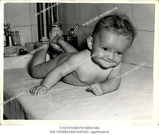 Aug. 23, 1955 - The Star-To-Be of Commercial T.V. Baby Diane: One of the first stars of Commercial Television will be seven months old Diane Burns - she is the...