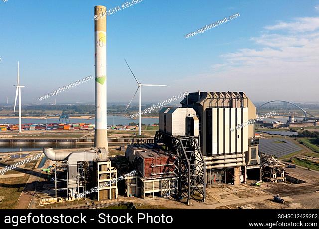 The Netherlands, Gelderland, Nijmegen, Abandoned coal-fired power station