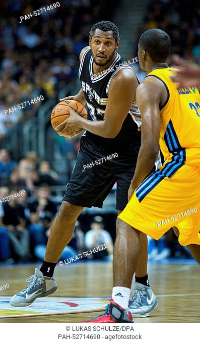 Boris Diaw of the San Antonio Spurs in action during the NBA Global Games match between Alba Berlin and San Antonio Spurs at O2 World in Berlin, Germany