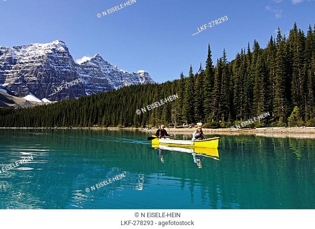 Kayaking, Moraine Lake, Banff National Park, Alberta, Canada