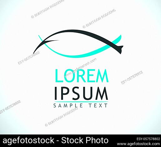 fish logo design modern vector background