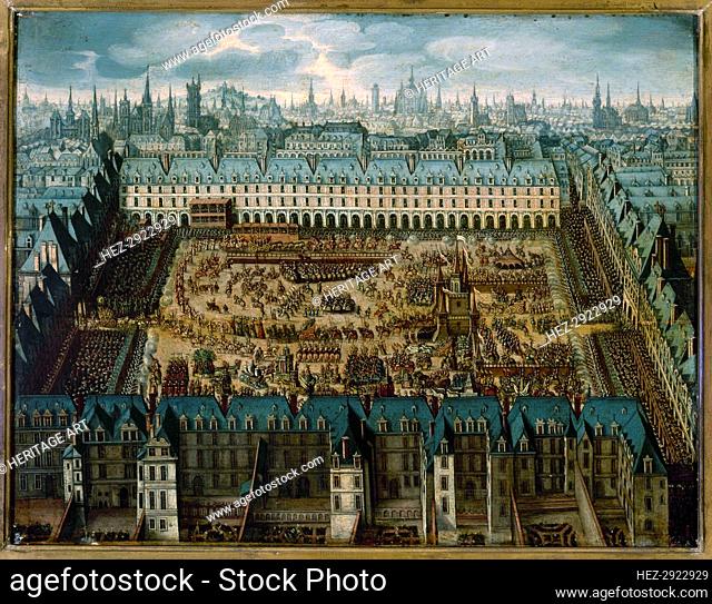 Story of the Knights of Glory, a large carousel in Place Royale.., from April 5 to 7, 1612. Creator: Unknown