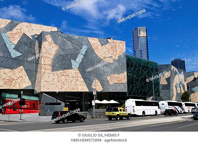 Australia, Victoria, Melbourne, downtown, Australian Center for the Moving Image ACMI by Bates Smart Architects on Flinders Street