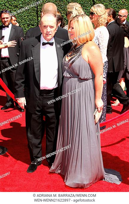 2014 Creative Arts Emmy Awards held at the Nokia Theatre L.A. LIVE! Featuring: Bob Newhart, wife Ginnie Quinn Where: Los Angeles, California